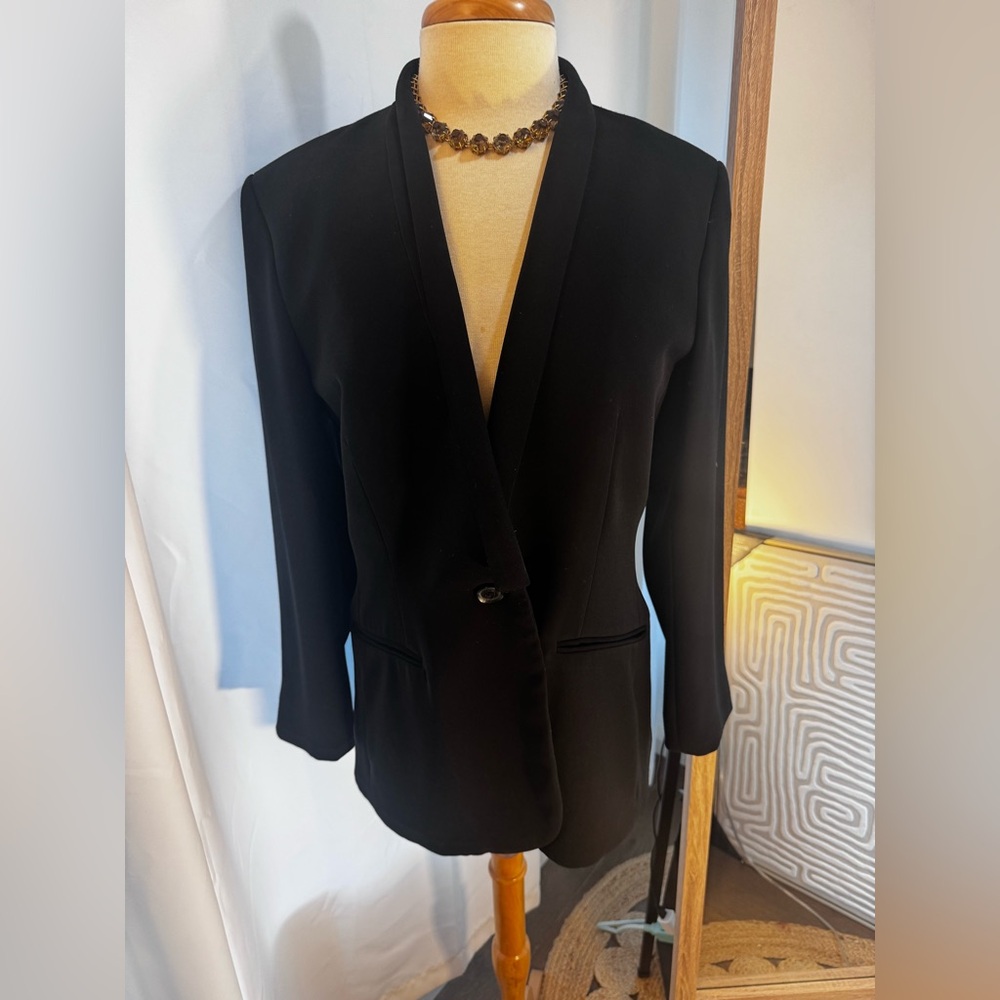 ATM Anthony Thomas Melillio one button black blazer size large
